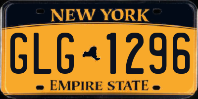NY license plate GLG1296