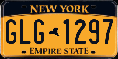 NY license plate GLG1297