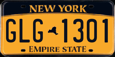 NY license plate GLG1301
