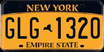 NY license plate GLG1320