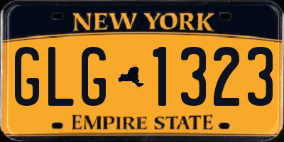 NY license plate GLG1323