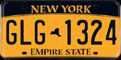 NY license plate GLG1324