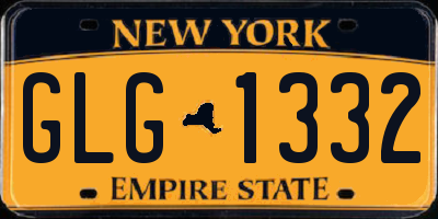 NY license plate GLG1332