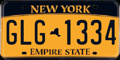 NY license plate GLG1334