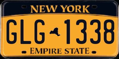 NY license plate GLG1338