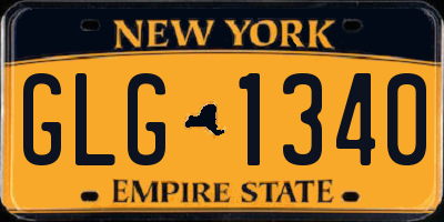 NY license plate GLG1340