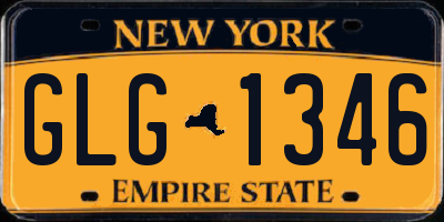 NY license plate GLG1346