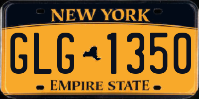 NY license plate GLG1350