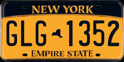 NY license plate GLG1352