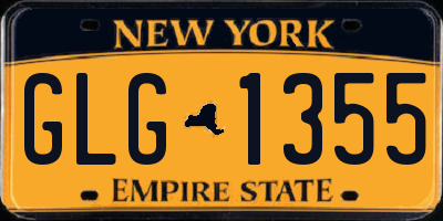 NY license plate GLG1355