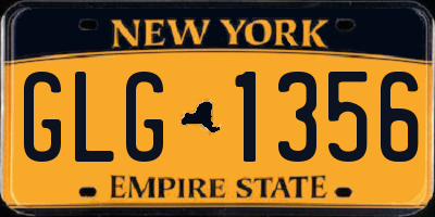 NY license plate GLG1356