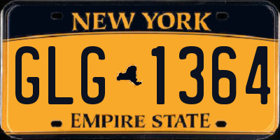 NY license plate GLG1364