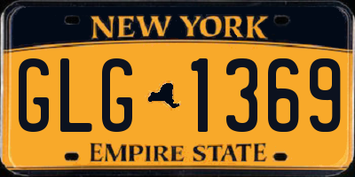 NY license plate GLG1369