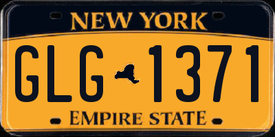 NY license plate GLG1371