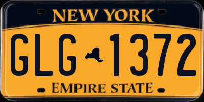 NY license plate GLG1372
