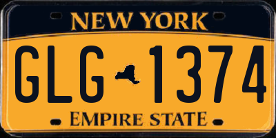 NY license plate GLG1374