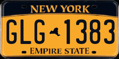 NY license plate GLG1383