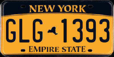 NY license plate GLG1393