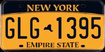 NY license plate GLG1395
