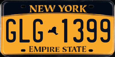 NY license plate GLG1399
