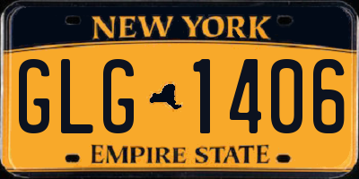 NY license plate GLG1406
