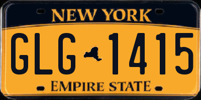 NY license plate GLG1415