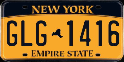 NY license plate GLG1416