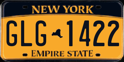 NY license plate GLG1422