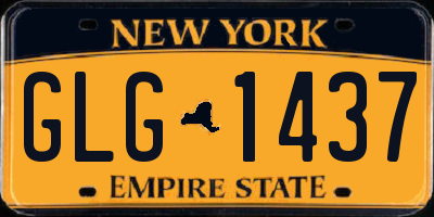NY license plate GLG1437