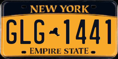 NY license plate GLG1441