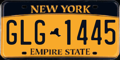 NY license plate GLG1445