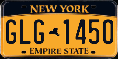 NY license plate GLG1450