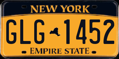 NY license plate GLG1452