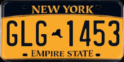 NY license plate GLG1453