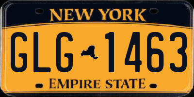 NY license plate GLG1463