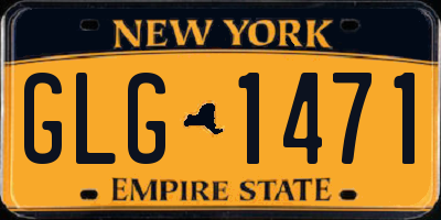NY license plate GLG1471