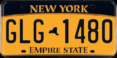 NY license plate GLG1480