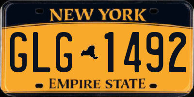 NY license plate GLG1492