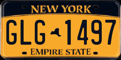 NY license plate GLG1497