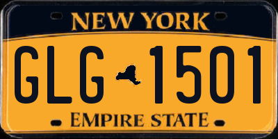 NY license plate GLG1501