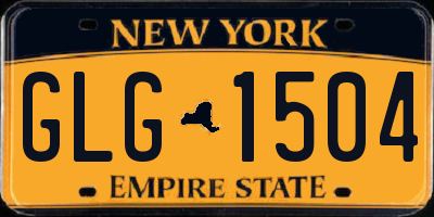 NY license plate GLG1504
