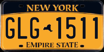 NY license plate GLG1511