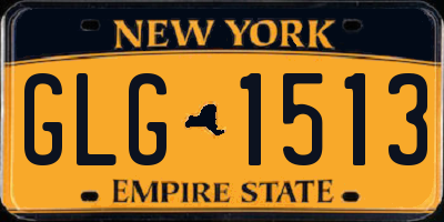 NY license plate GLG1513