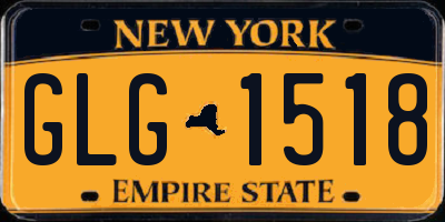 NY license plate GLG1518