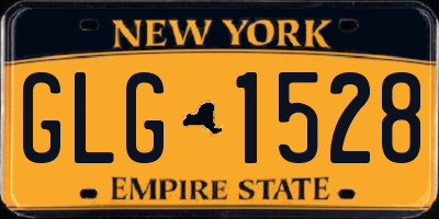 NY license plate GLG1528