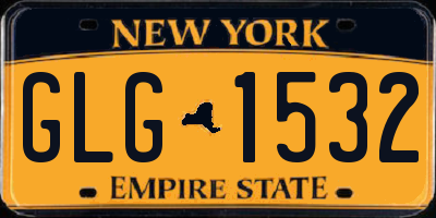 NY license plate GLG1532