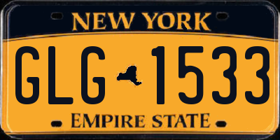 NY license plate GLG1533