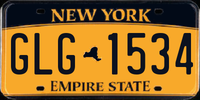 NY license plate GLG1534