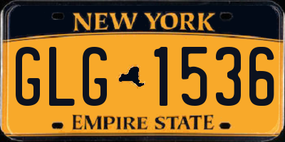 NY license plate GLG1536