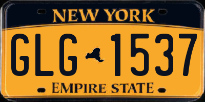 NY license plate GLG1537